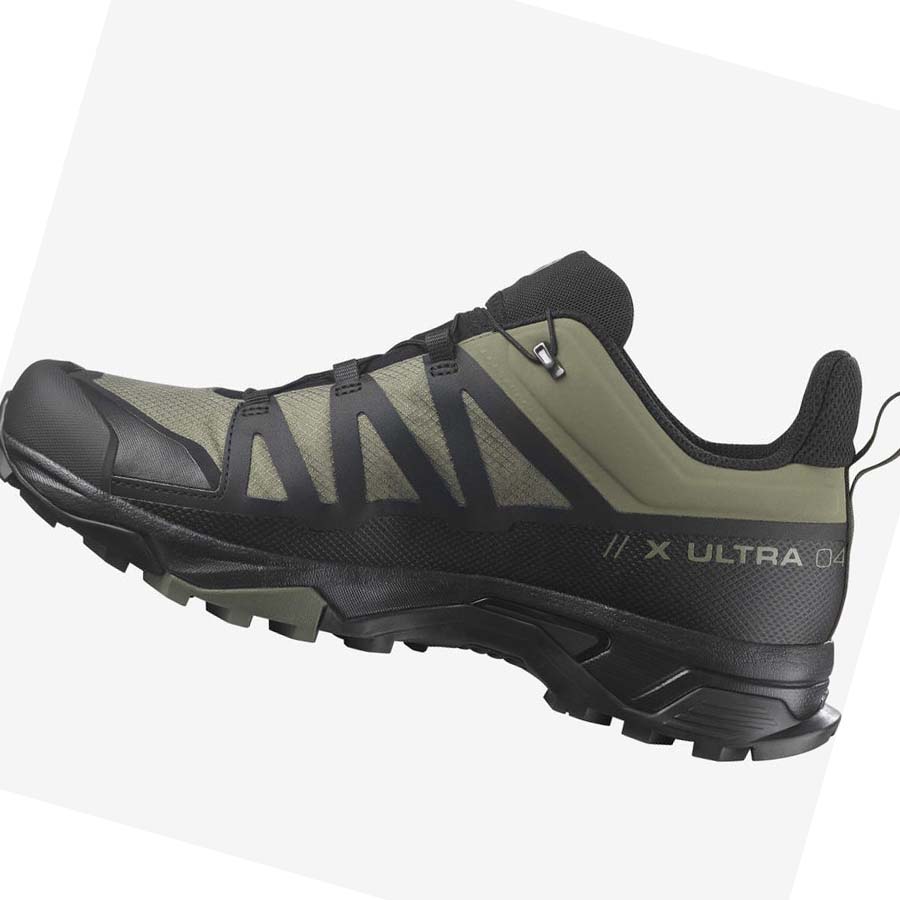 Salomon X ULTRA 4 GORE-TEX Túracipő Férfi Olivazöld Fekete | HU 2033XYU